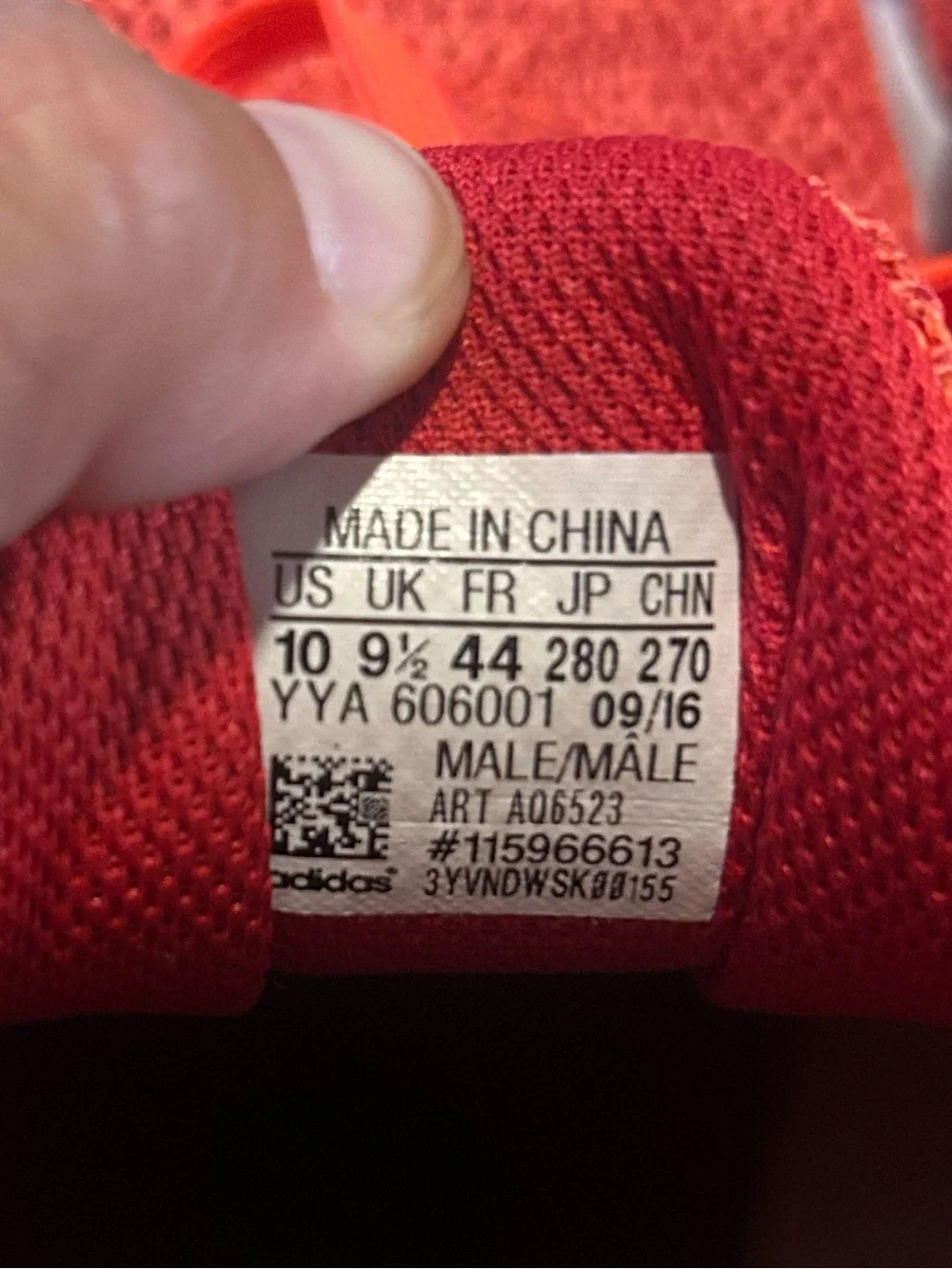 adidas vibrant red